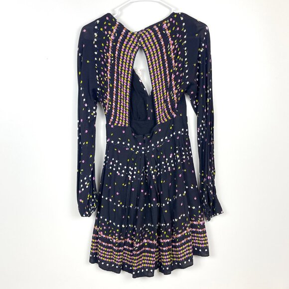 Free People Coryn Print Dress, backless sz 2 - Picture 8 of 10